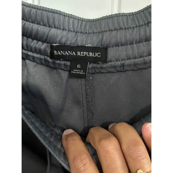 Banana Republic Gray Wide Leg Cropped Trousers Womens Size 6 Career‎ - Picture 3 of 5